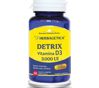 Detrix Vitamina D3 Naturala 3000UI 60 cps – Herbagetica