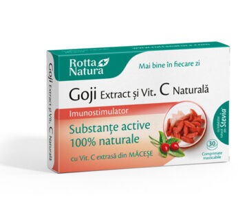 Goji extract + Vit. C naturală, 30cpr masticabile – Rotta Natura