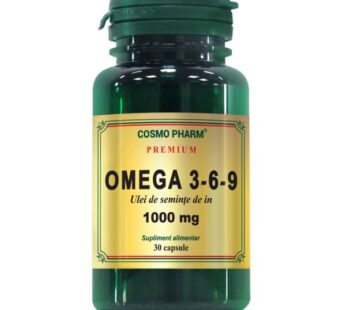 Omega 3-6-9 Ulei de seminte de in 1000 mg, 30 cps – Cosmo Pharm