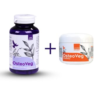 Pachet OsteoVeg caps  + OsteoVeg cremă thermo, DVR Pharm