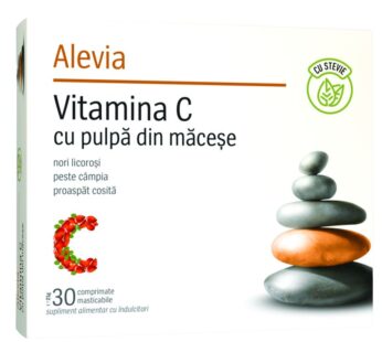 Vitamina C cu pulpa din Macese cu stevie, 30cp – Alevia