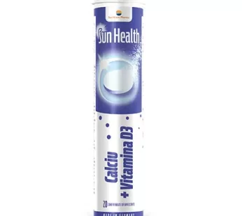 Sun Health Calciu + Vitamina D3, 20 comprimate efervescente – Sun Wave Pharma