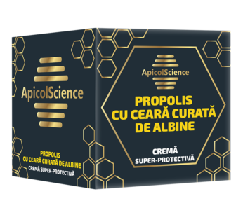 CREMĂ SUPER-PROTECTIVĂ DE PROPOLIS CU CEARĂ CURATĂ DE ALBINE – ApicolScience