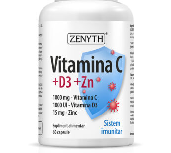 Vitamina C +D3 +Zn, 60cps. – Zenyth