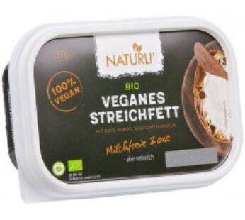Alternativa de unt BIO VEGAN DIN GRASIMI DE RAPITA, COCOS, SHEA SI MIGDALE, 225G NATURLI