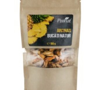 Ananas bucati natur, 100g