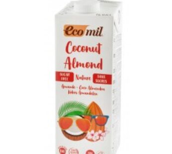 Bautura vegetala de cocos cu migdale, fara zahar, Bio, 1L Ecomil