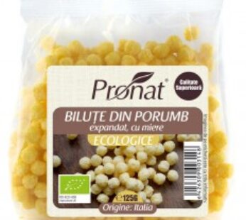 Bilute BIO din porumb expandat cu miere, 125g