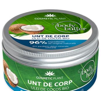 Unt de corp cu ulei de cocos bio, 200ml – Cosmetic Plant