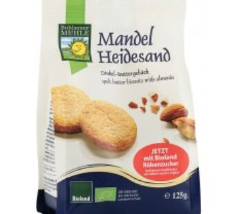 Biscuiti Bio din faina de grau spelta, cu unt si migdale, 125g Bohlsener Muhle