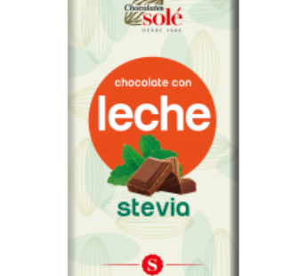 Ciocolata cu lapte minim 39% cacao, cu stevie, 100g Chocolates Sole