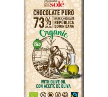Ciocolata neagra BIO cu ulei extravirgin de masline, 100 g Chocolates Sole