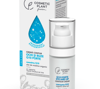 Q10 Forte – Cremă contur ochi și buze cu coenzima Q10 & ulei de măsline organic, 30ml – Cosmetic Plant