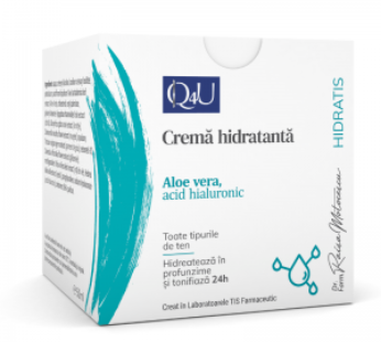 Q4U Cremă hidratantă cu aloe vera, 50ml – TIS Farmaceutic
