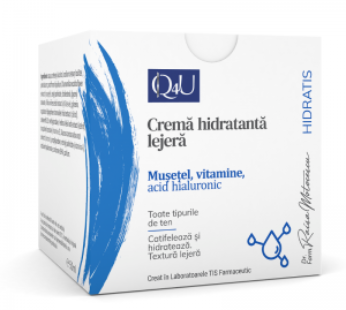 Q4U Cremă hidratantă lejeră cu vitamine și mușețel, 50ml – TIS Farmaceutic