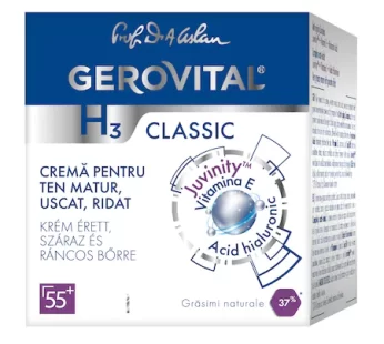 Crema Gerovital H3 Classic pentru ten matur, uscat, ridat, 50 ml