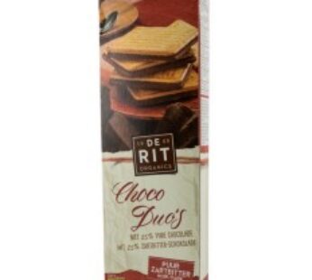 Choco Duo, biscuiti bio cu ciocolata neagra, 150g De Rit