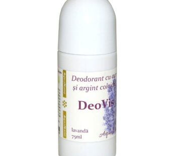 AquaNano – DeoVis, deodorant roll on, cu minerale coloidale şi uleiuri esenţiale 100% naturale, 75ml: lavandă