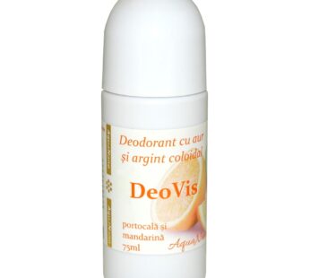 AquaNano – DeoVis, deodorant roll on, cu minerale coloidale şi uleiuri esenţiale 100% naturale, 75ml: portocală și mandarină