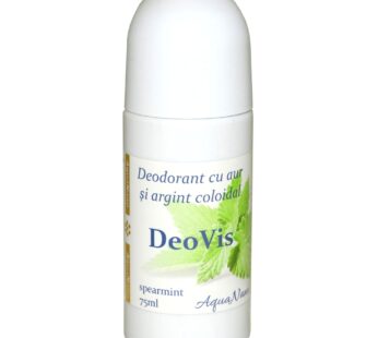 Deodorant roll-on, AquaNano – DeoVis, cu argint si aur coloidal si ulei esential de menta creata, 75ml