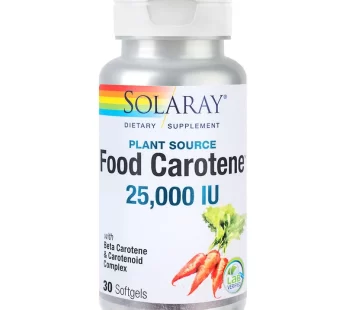 Food Carotene™ 25000UI, Solaray, 30 cps – Secom