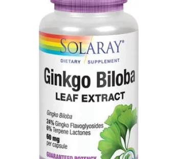 Ginkgo Biloba 60mg, Solaray, 60 cps – Secom