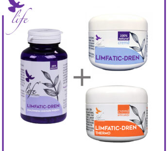 Limfatic dren 120 cps + Limfatic dren cremă + CADOU Limfatic dren thermo cremă, DVR Pharm