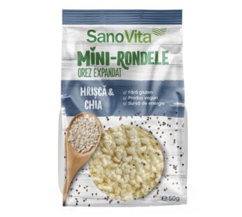 Mini-Rondele din orez cu hrisca si chia, 50g – SanoVita
