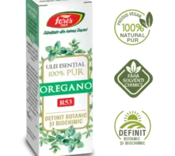 Oregano, R 53, Ulei esențial 100% pur, 10ml – Fares