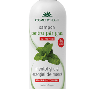 Șampon pentru păr gras cu mentol și ulei esențial de mentă, 400 ml – Cosmetic Plant
