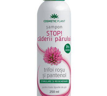 Șampon STOP! căderii părului cu trifoi roşu şi pantenol, 250ml – Cosmetic Plant