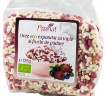 PUFARINE BIO CU LAPTE SI FRUCTE DE PADURE, 125G