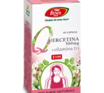 Quercetina 500 mg + vitamina D3, F195, 30cps – Fares