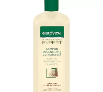 Sampon Gerovital Tratament Expert regenerant cu keratina, 400 ml