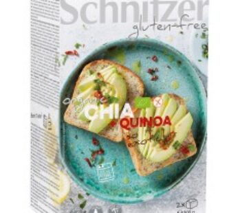 Paine bio fara gluten cu seminte de chia si faina integrala de quinoa, 500 gr SCHNITZER GLUTENFREE