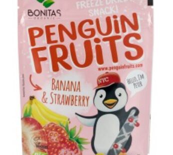 SNACK BIO DE BANANE SI CAPSUNI USCATE SI CONGELATE, 15G – BONITAS
