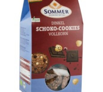 Biscuiti bio din faina de grau spelta cu ciocolata amaruie si alune, Demeter, 150 g SOMMER