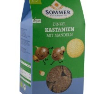 Biscuiti bio din grau spelta cu migdale si castane, 150 g SOMMER
