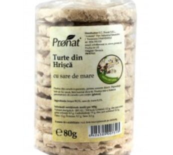 Turte din hrisca cu sare de mare, 80 g