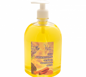 Ulei anticelulitic cu piper, scortisoara si salvie, 1000ml – Kosmo Oil