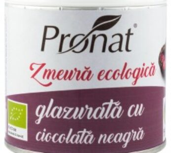 Zmeura glazurata cu ciocolata neagra bio, 100 g