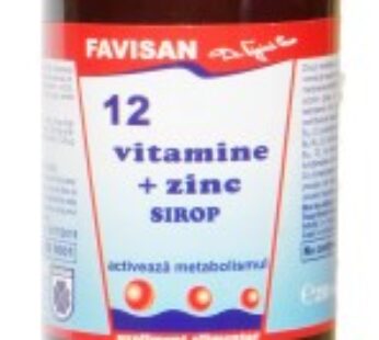 Sirop 12 vitamine + zinc, 250ml – Favisan