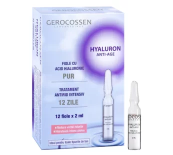Fiole cu acid hialuronic pur Hyaluron Anti-Age 12 x 2ml – Gerocossen