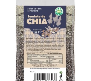 Seminţe de Chia, 100g – Herbavit