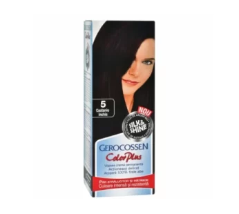 Vopsea de par Silk&Shine 5 Castaniu inchis – Color Plus 50g – Gerocossen