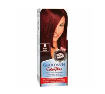 Vopsea de par Silk&Shine 8 Acaju Inchis – Color Plus 50g – Gerocossen