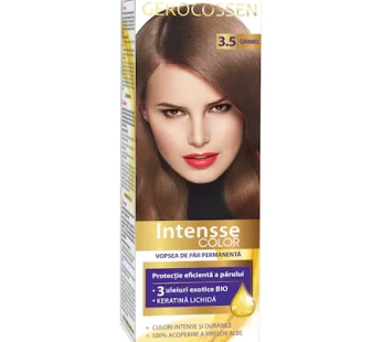 Vopsea de par permanenta Intensse Color 3.5 Caramel, 50 ml – Gerocossen