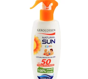 Lotiune pentru protectie solara copii Gerocossen Natural Sun SPF50, 200 ml